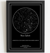 Mapa Estelar Preto - Arte Digital
